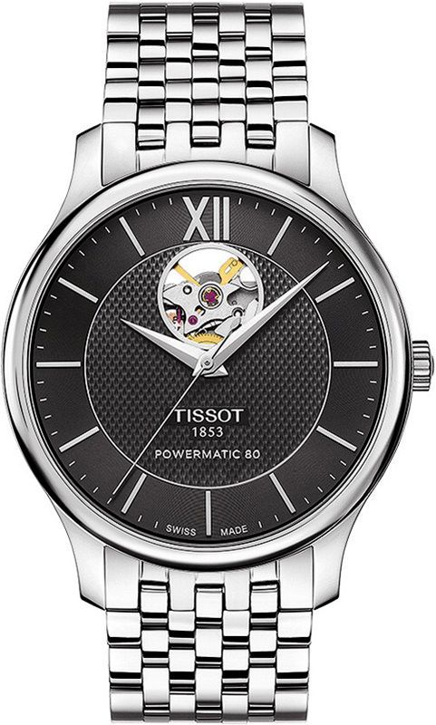 Tissot T-Classic Tradition Black Dial 40 mm Automatic Watch For Men - 1