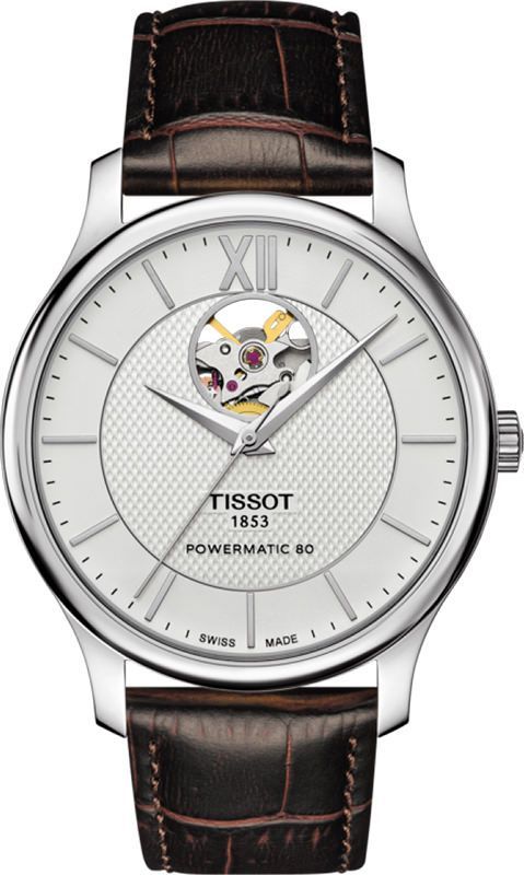 Tissot T-Classic Powermatic 80 Silver Dial 40 mm Automatic Watch For Men - 1