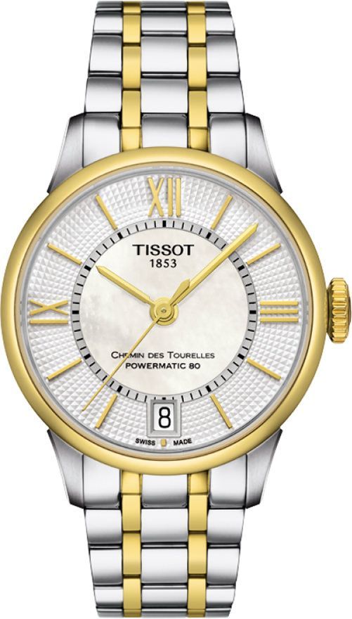 Tissot T-Classic Chemin Des Tourelles MOP Dial 32 mm Automatic Watch For Women - 1