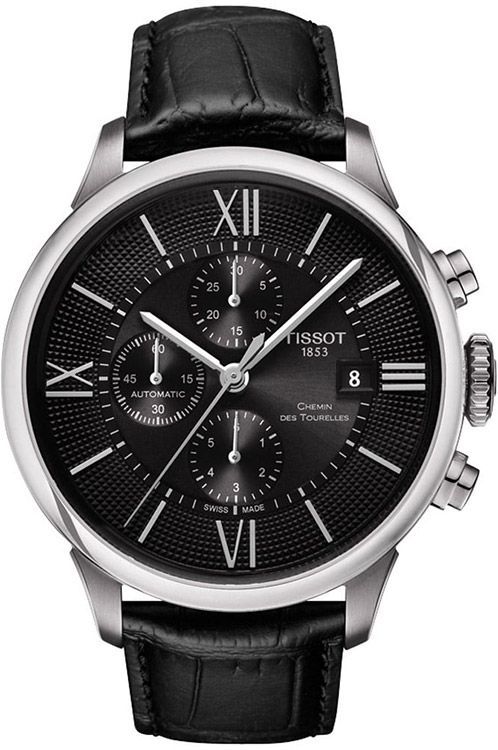 Tissot Chemin Des Tourelles 44 mm Watch in Black Dial