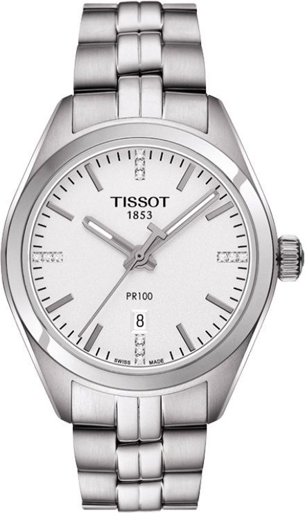 Tissot PR 100 33 mm Watch in White Dial For Women - 1