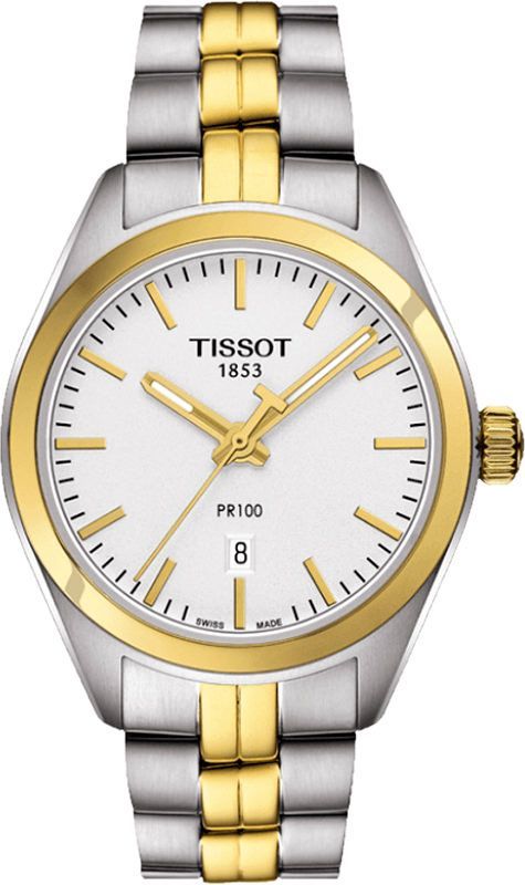 Tissot T-Classic Tissot PR 100 Silver Dial 33 mm Quartz Watch For Women - 1