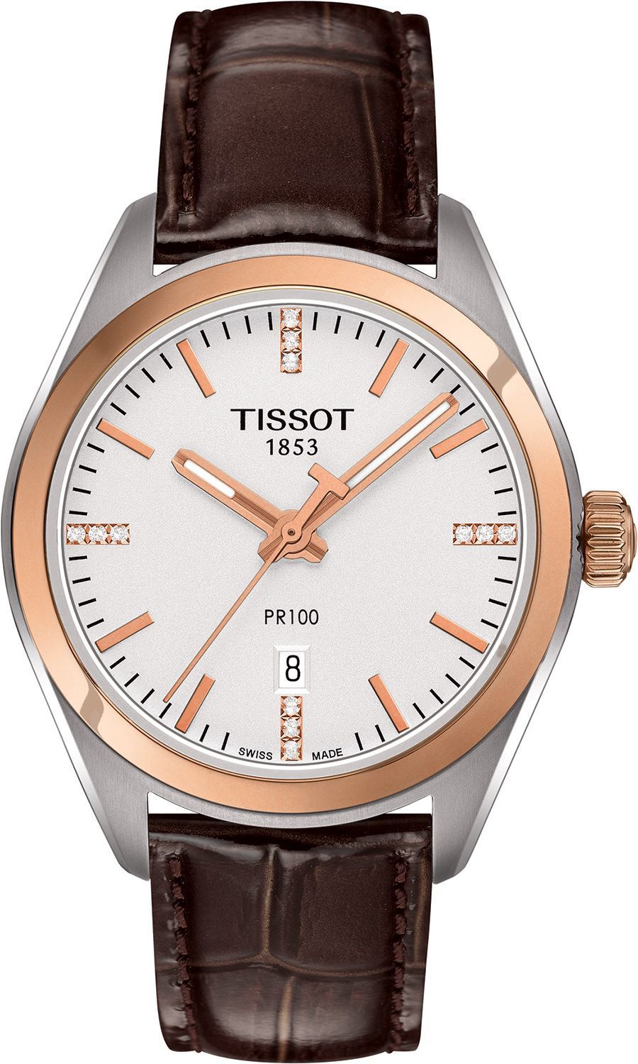 Tissot T-Classic PR 100 Silver Dial 33 mm Quartz Watch For Women - 1