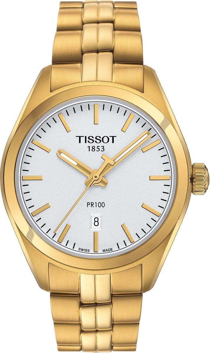 Tissot T-Classic PR 100 White Dial 33 mm Quartz Watch For Women - 1