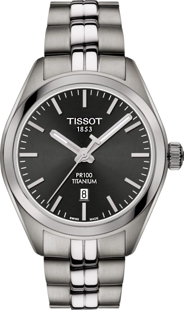 Tissot T-Classic PR 100 Grey Dial 33 mm Quartz Watch For Women - 1