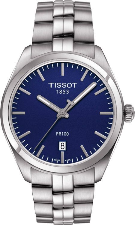 Tissot T-Classic Tissot PR 100 Blue Dial 39 mm Quartz Watch For Men - 1