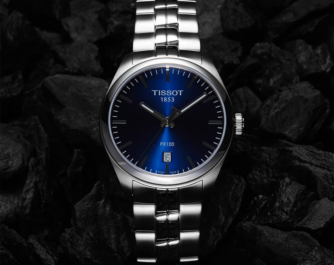 Tissot T-Classic Tissot PR 100 Blue Dial 39 mm Quartz Watch For Men - 6