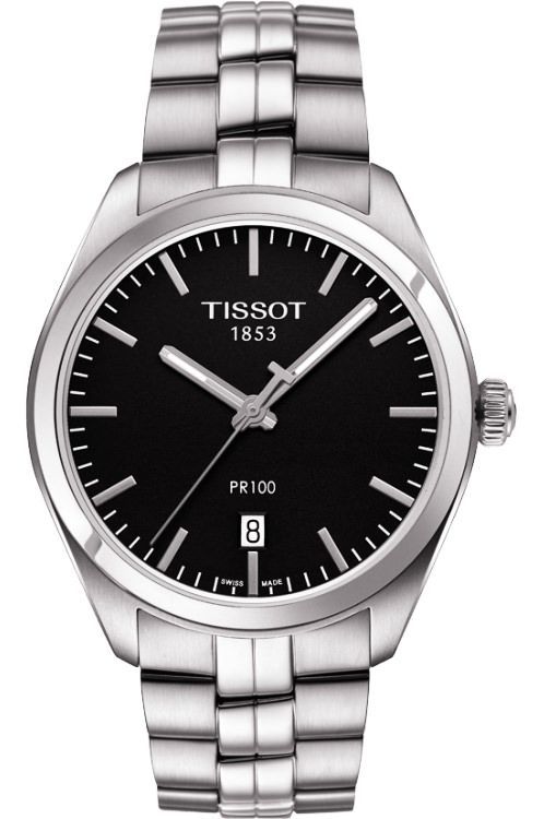 Tissot PR 100 39 mm Watch in Black Dial