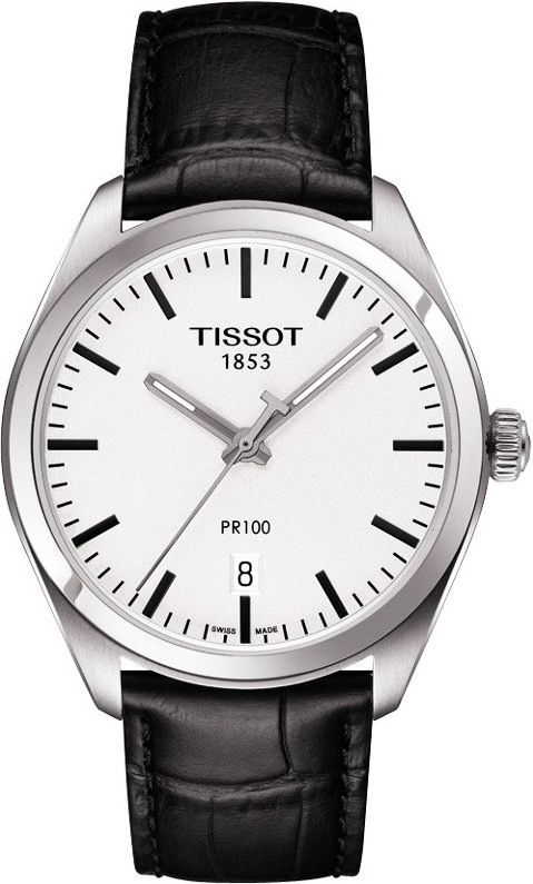 Tissot T-Classic PR 100 White Dial 39 mm Quartz Watch For Men - 1