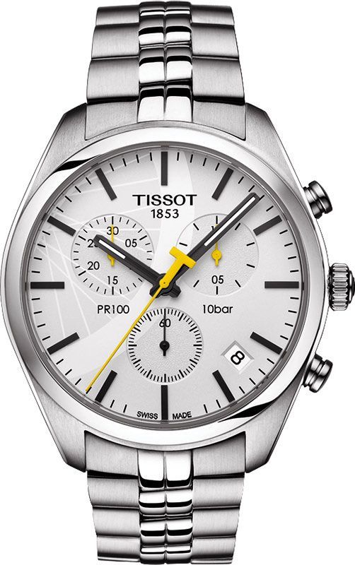 Tissot T-Classic PR 100 Silver Dial 41 mm Quartz Watch For Men - 1