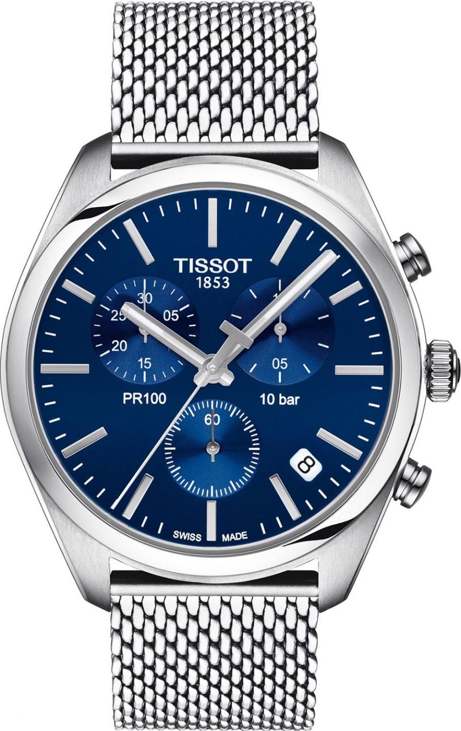 Tissot T-Classic PR 100 Blue Dial 41 mm Quartz Watch For Men - 1