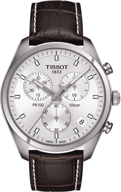 Tissot T-Classic PR 100 White Dial 41 mm Quartz Watch For Men - 1