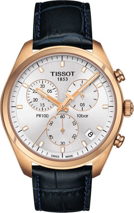 Tissot T-Classic PR 100 Silver Dial 41 mm Quartz Watch For Men - 1