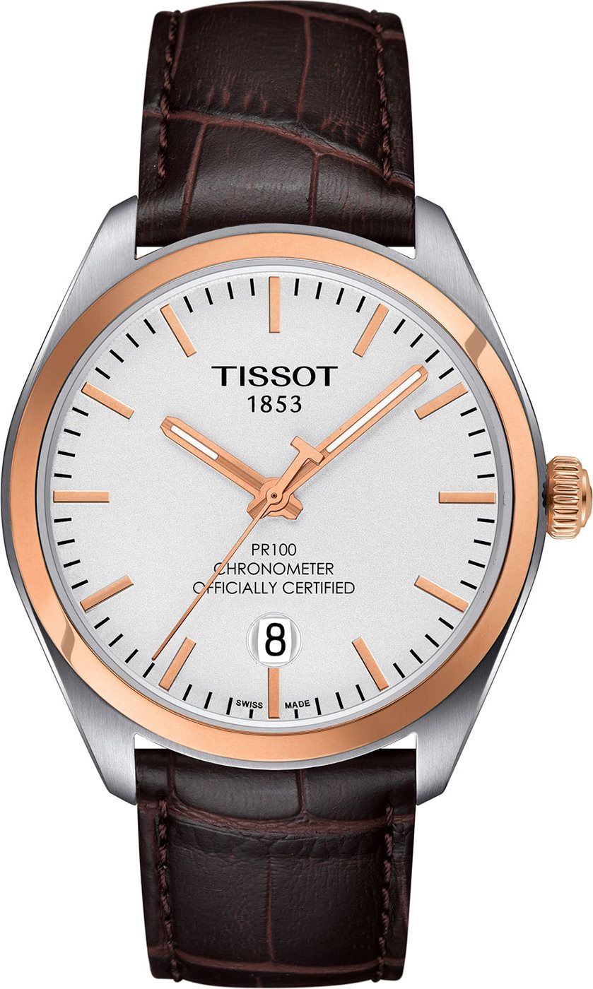 Tissot T-Classic Tissot PR 100 Silver Dial 39 mm Quartz Watch For Men - 1