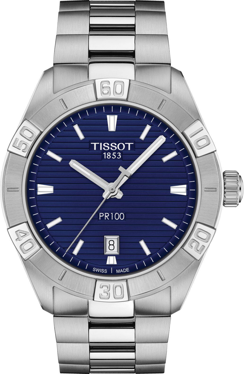 Tissot T-Classic Tissot PR 100 Blue Dial 42 mm Quartz Watch For Men - 1