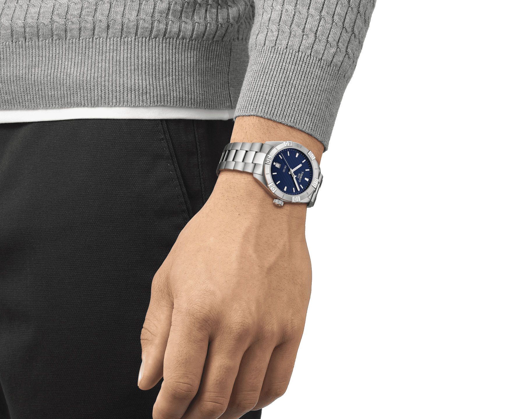 Tissot T-Classic Tissot PR 100 Blue Dial 42 mm Quartz Watch For Men - 6