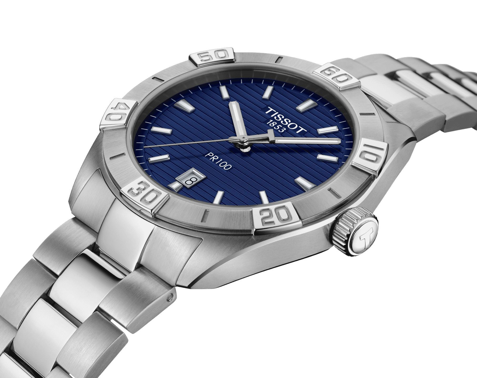 Tissot T-Classic Tissot PR 100 Blue Dial 42 mm Quartz Watch For Men - 7