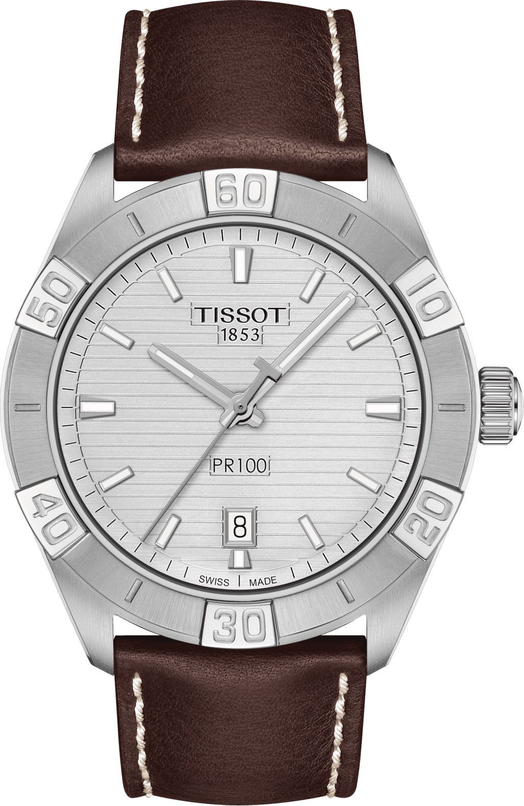 Tissot T-Classic Tissot PR 100 Silver Dial 42 mm Quartz Watch For Men - 1