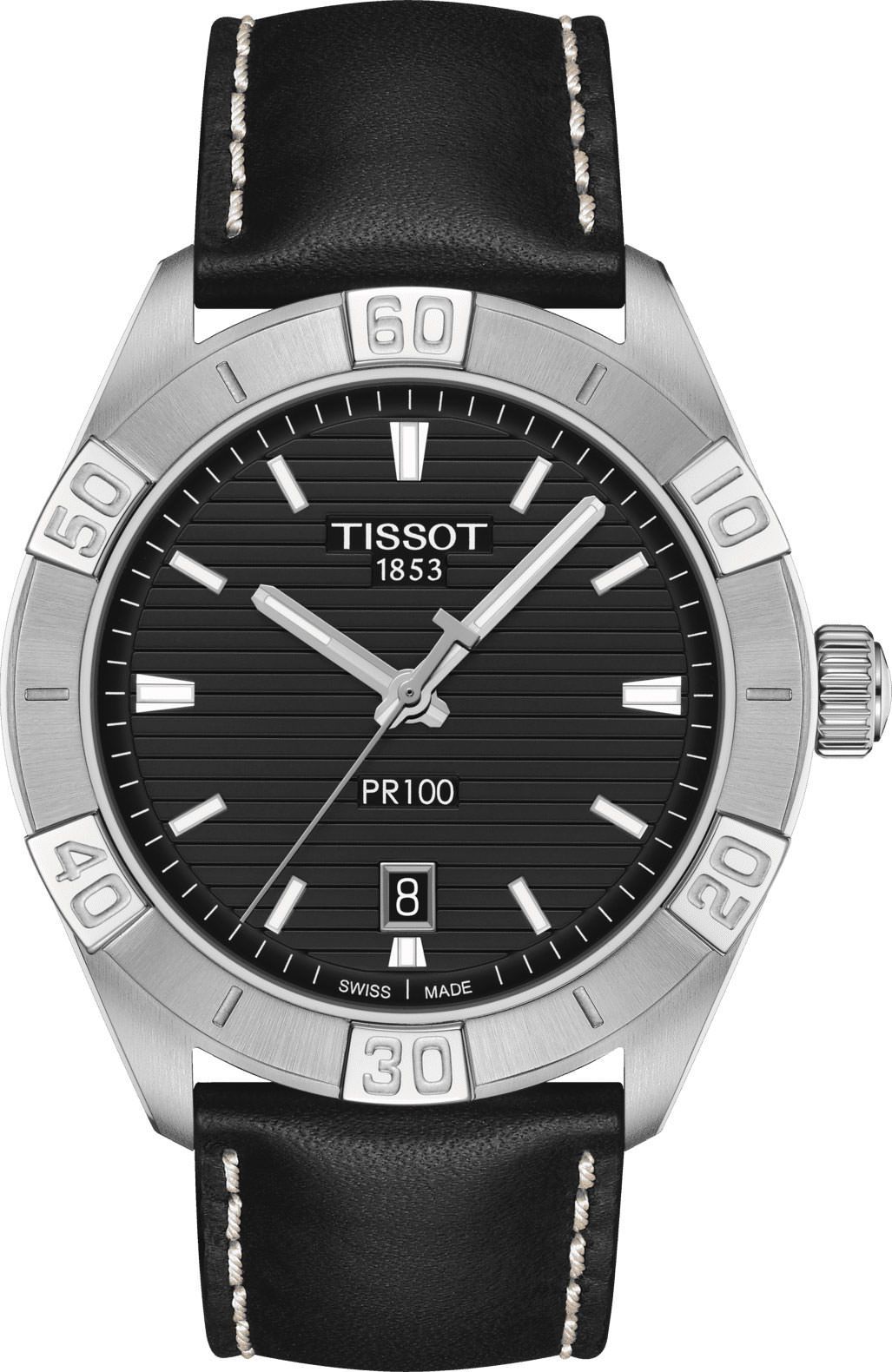 Tissot T-Classic Tissot PR 100 Black Dial 42 mm Quartz Watch For Men - 1