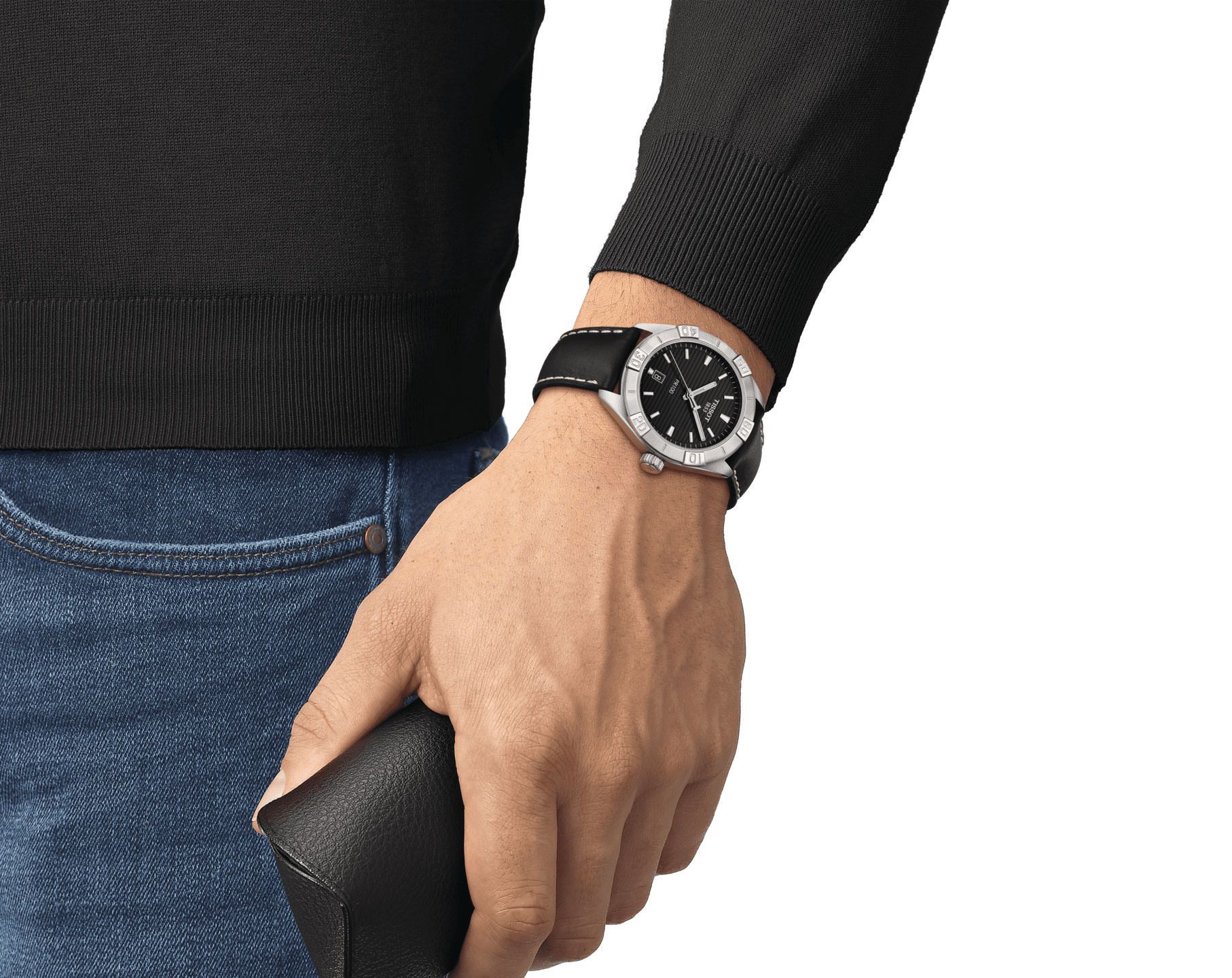 Tissot T-Classic Tissot PR 100 Black Dial 42 mm Quartz Watch For Men - 5