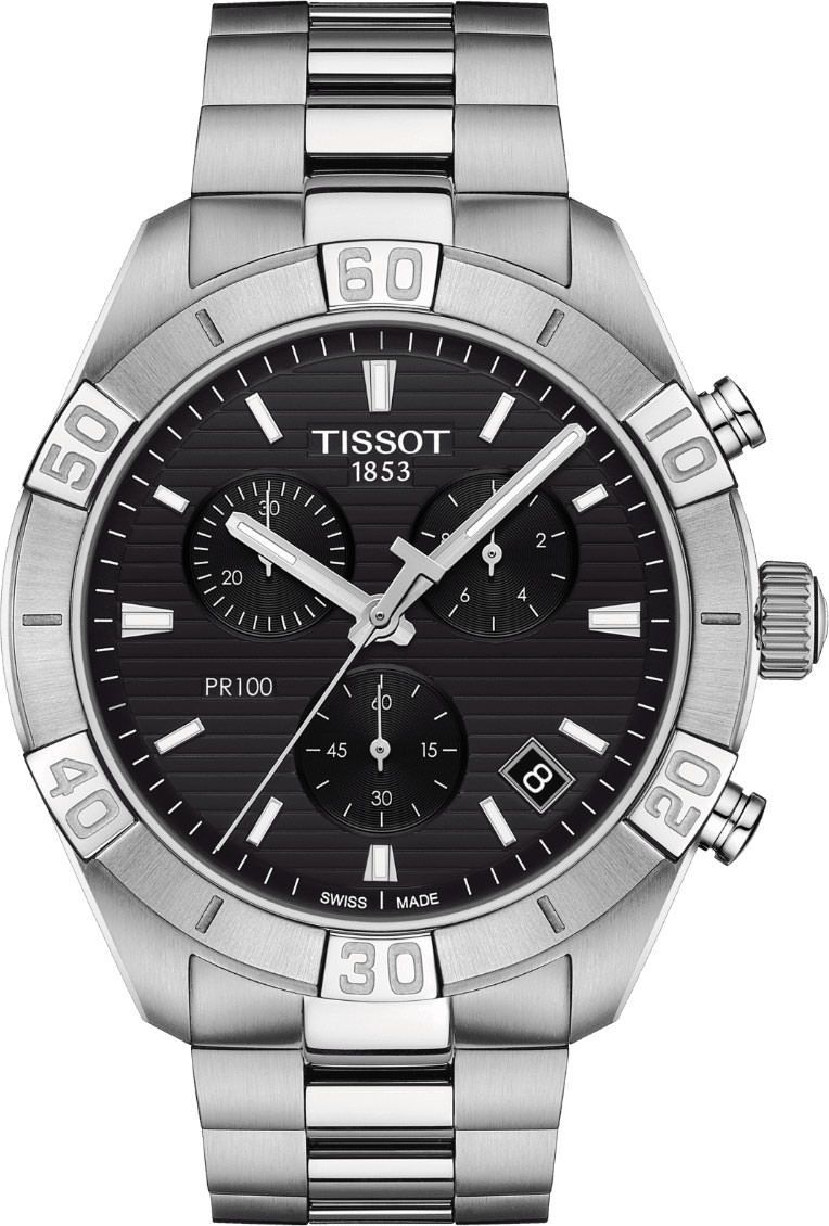 Tissot T-Classic Tissot PR 100 Black Dial 44 mm Quartz Watch For Men - 1