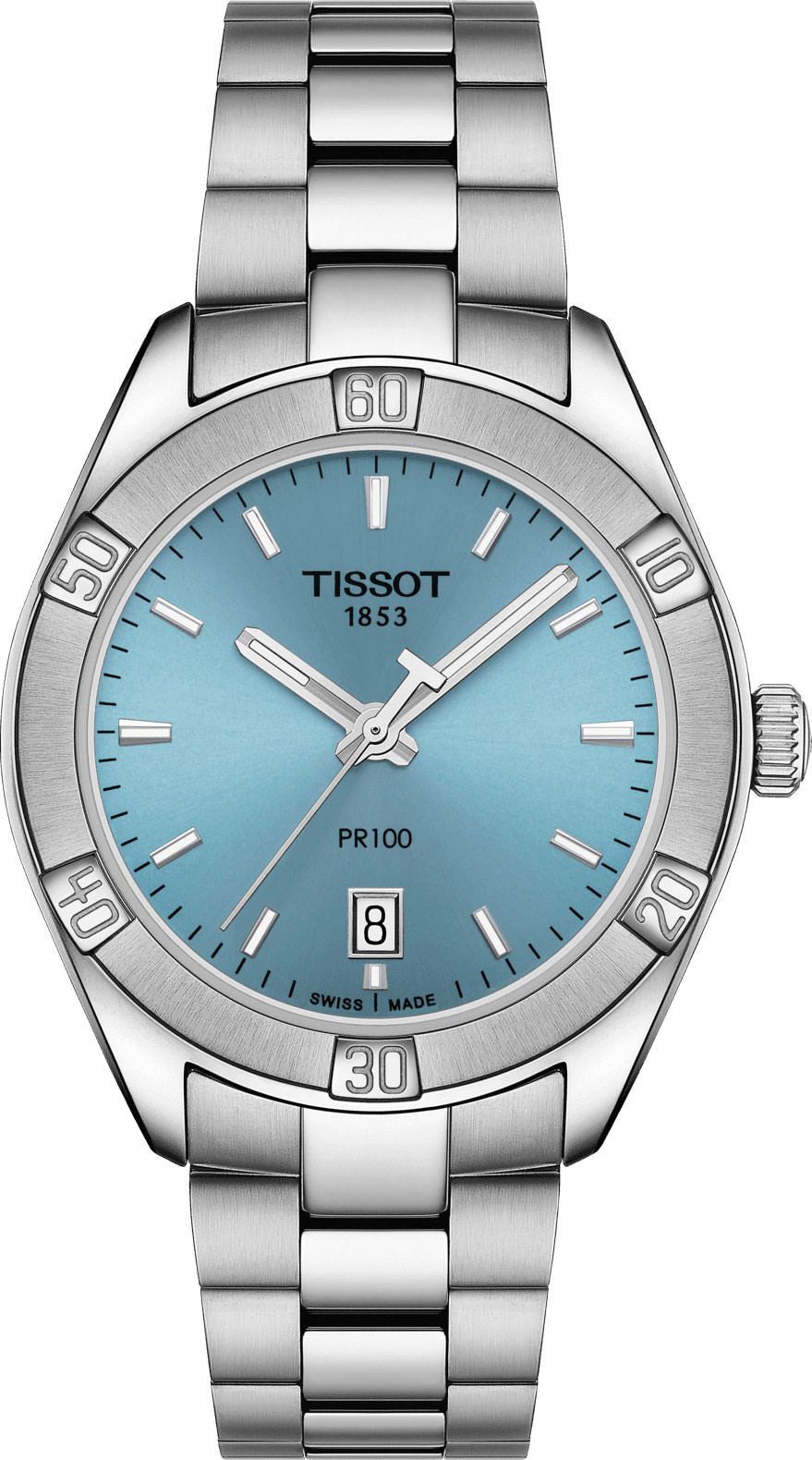 Tissot T-Classic Tissot PR 100 Blue Dial 36 mm Quartz Watch For Women - 1
