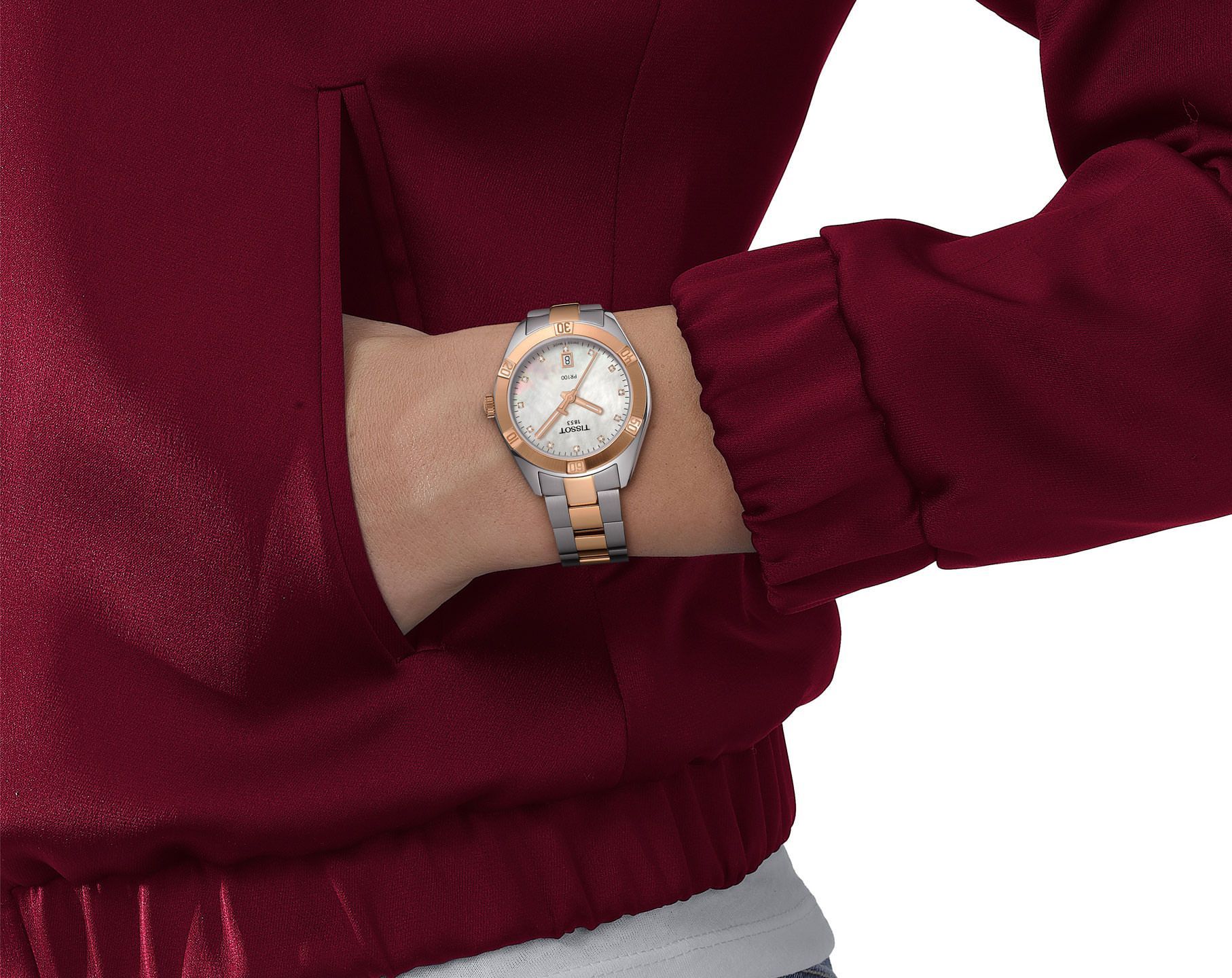 Tissot T-Classic Tissot PR 100 MOP Dial 36 mm Quartz Watch For Women - 6