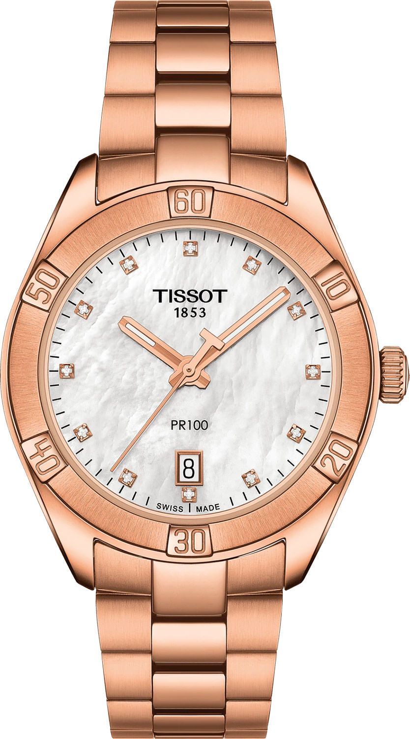 Tissot T-Classic Tissot PR 100 MOP Dial 36 mm Quartz Watch For Women - 1