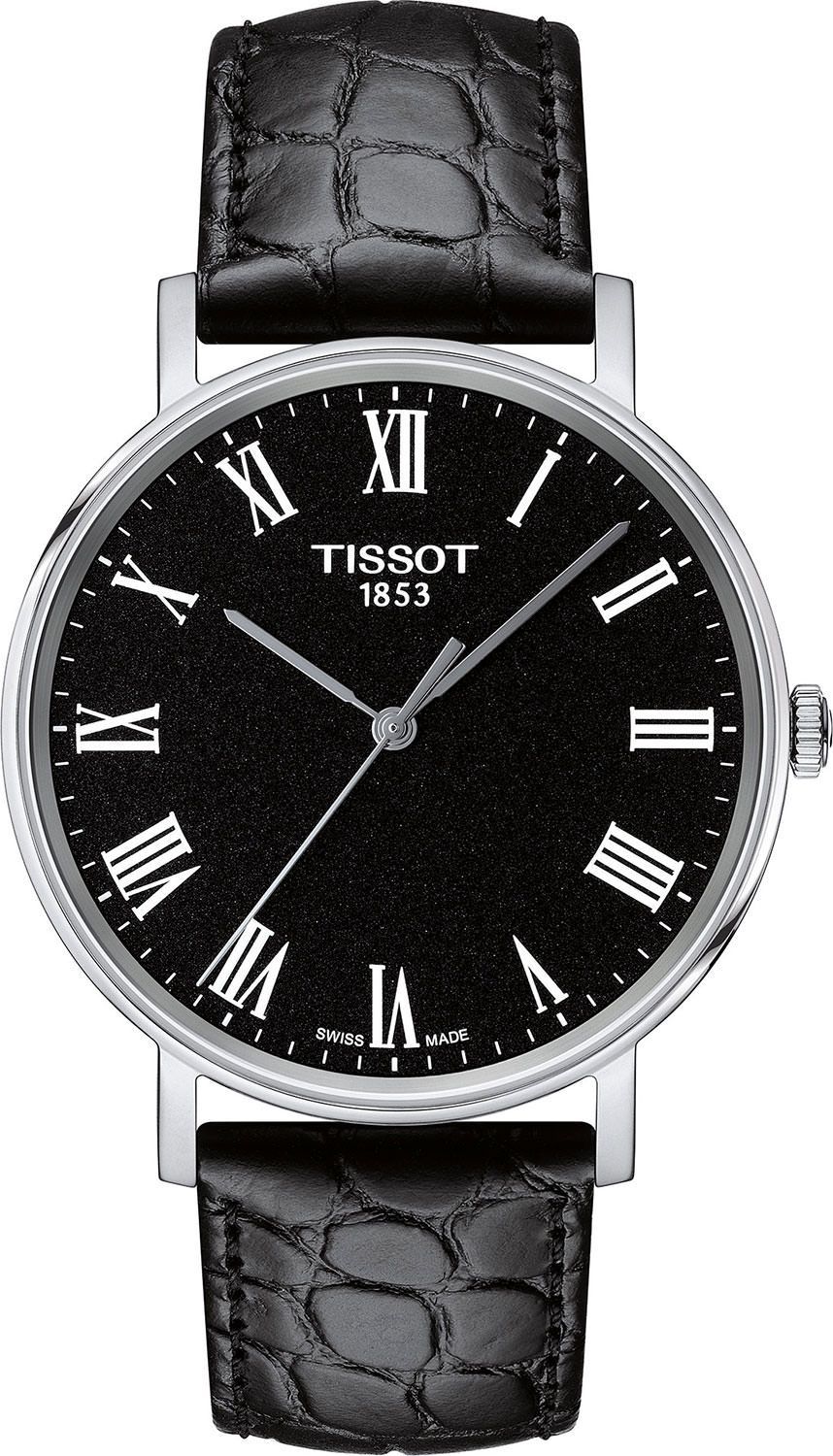 Tissot T-Classic Tissot Everytime Black Dial 38 mm Quartz Watch For Men - 1