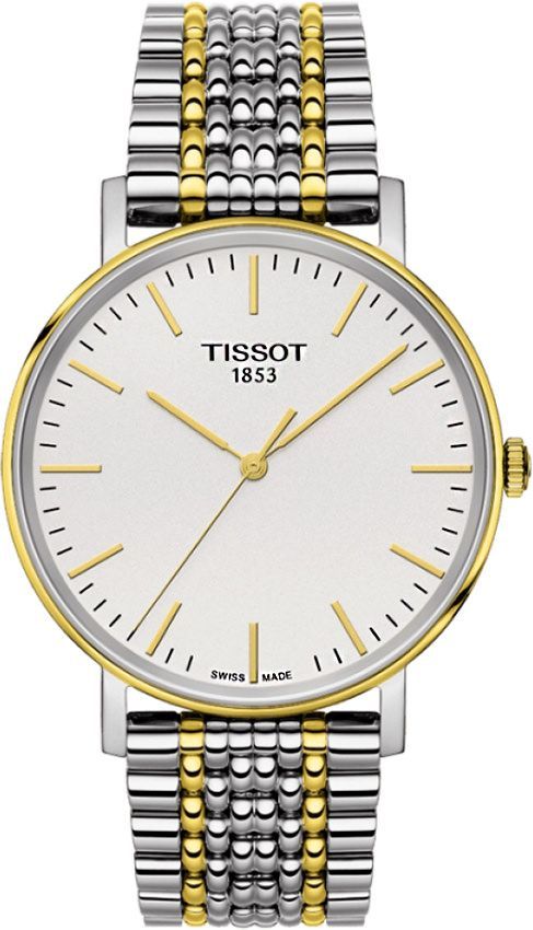 Tissot T-Classic Everytime Silver Dial 38 mm Quartz Watch For Unisex - 1