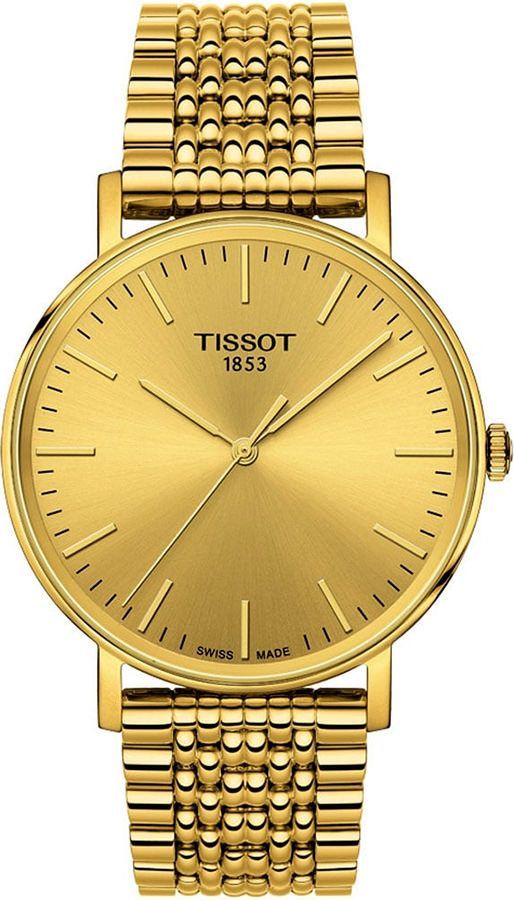 Tissot T-Classic Everytime Champagne Dial 38 mm Quartz Watch For Unisex - 1