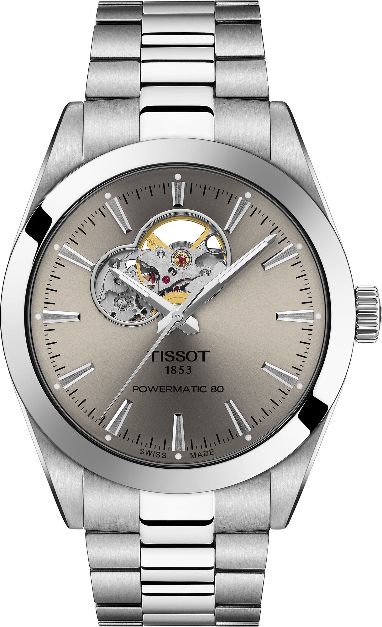 Tissot T-Classic Tissot Gentleman Rhodium Dial 40 mm Automatic Watch For Men - 1