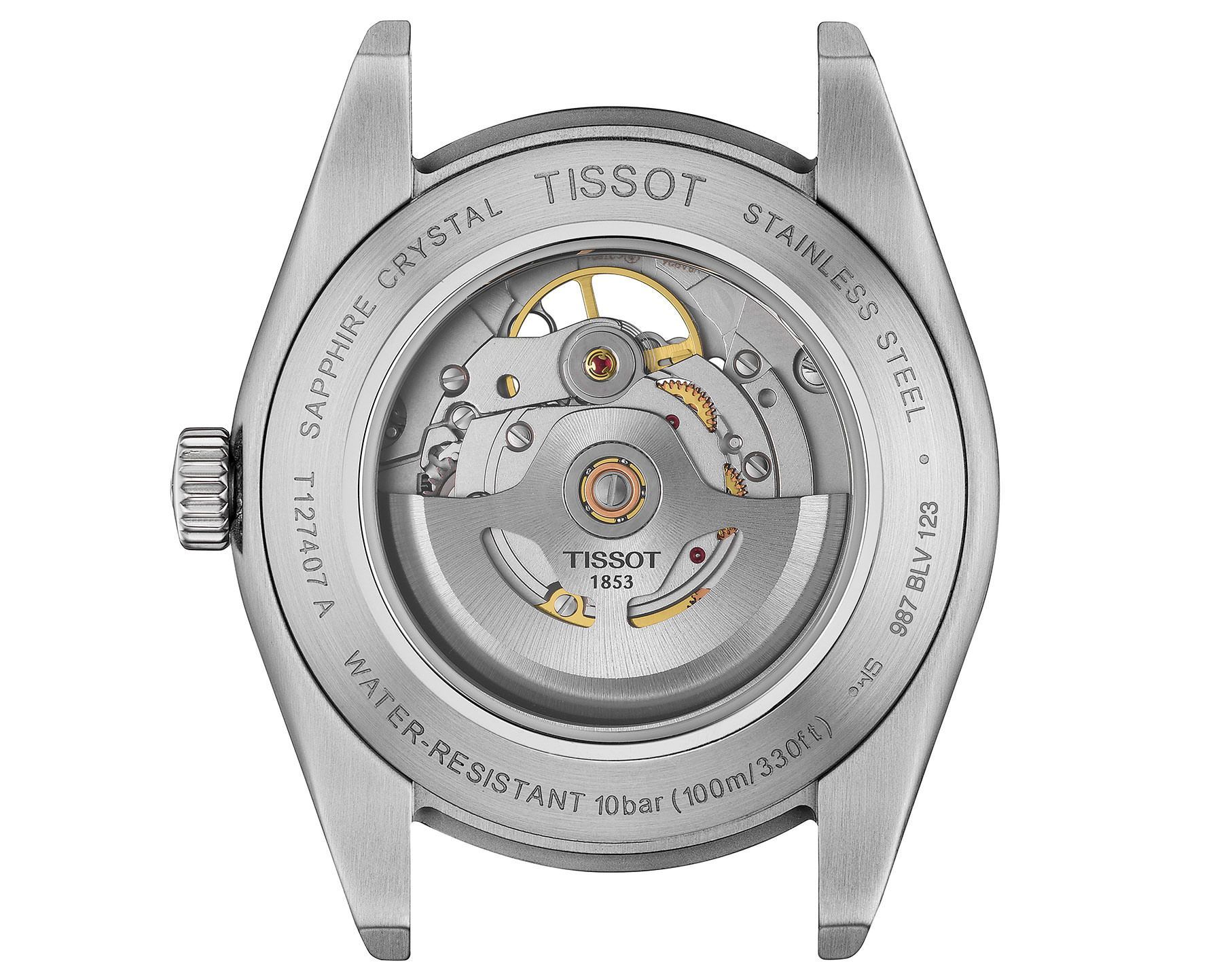 Tissot T-Classic Tissot Gentleman Rhodium Dial 40 mm Automatic Watch For Men - 3