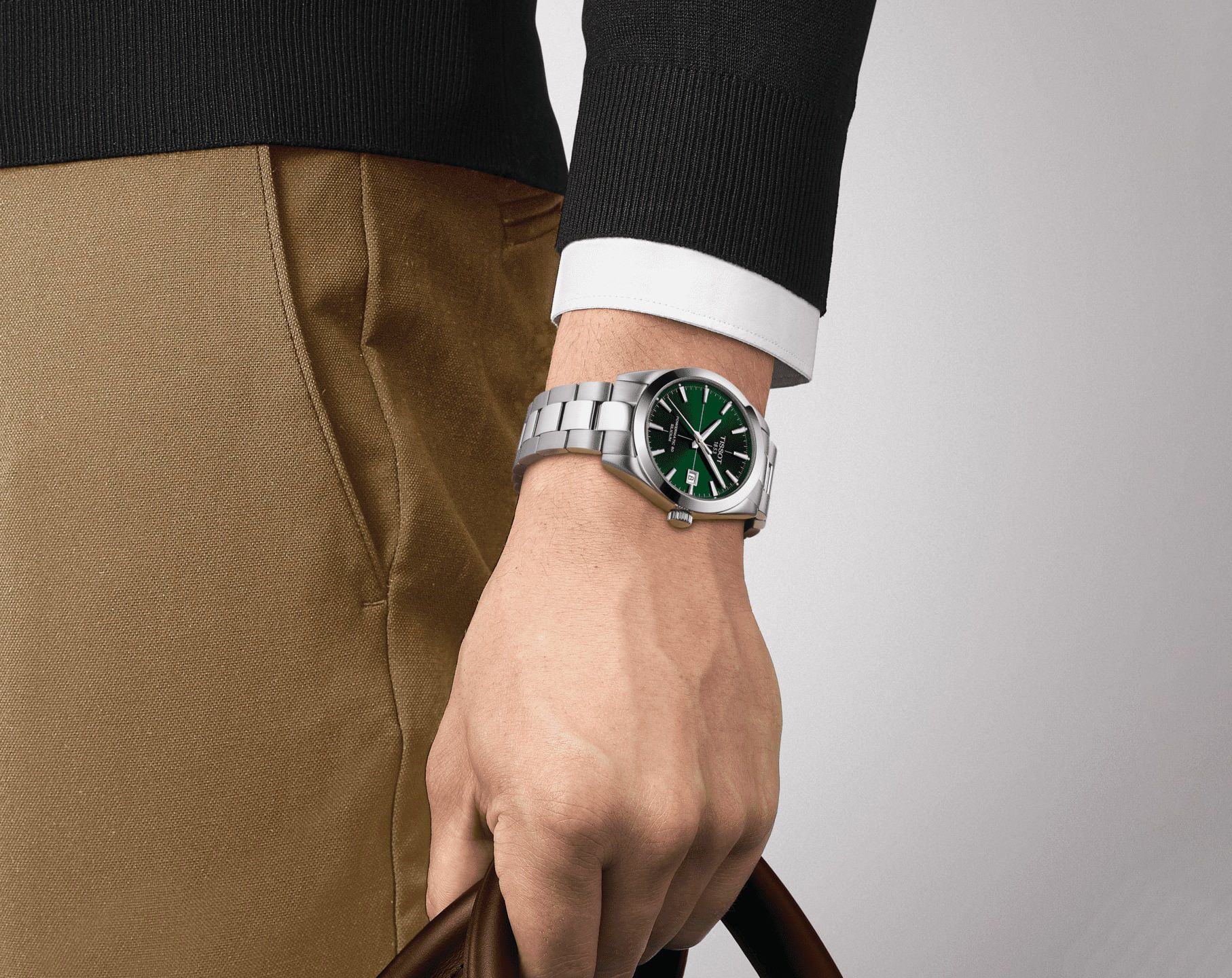 Tissot T-Classic Tissot Gentleman Green Dial 40 mm Automatic Watch For Men - 5