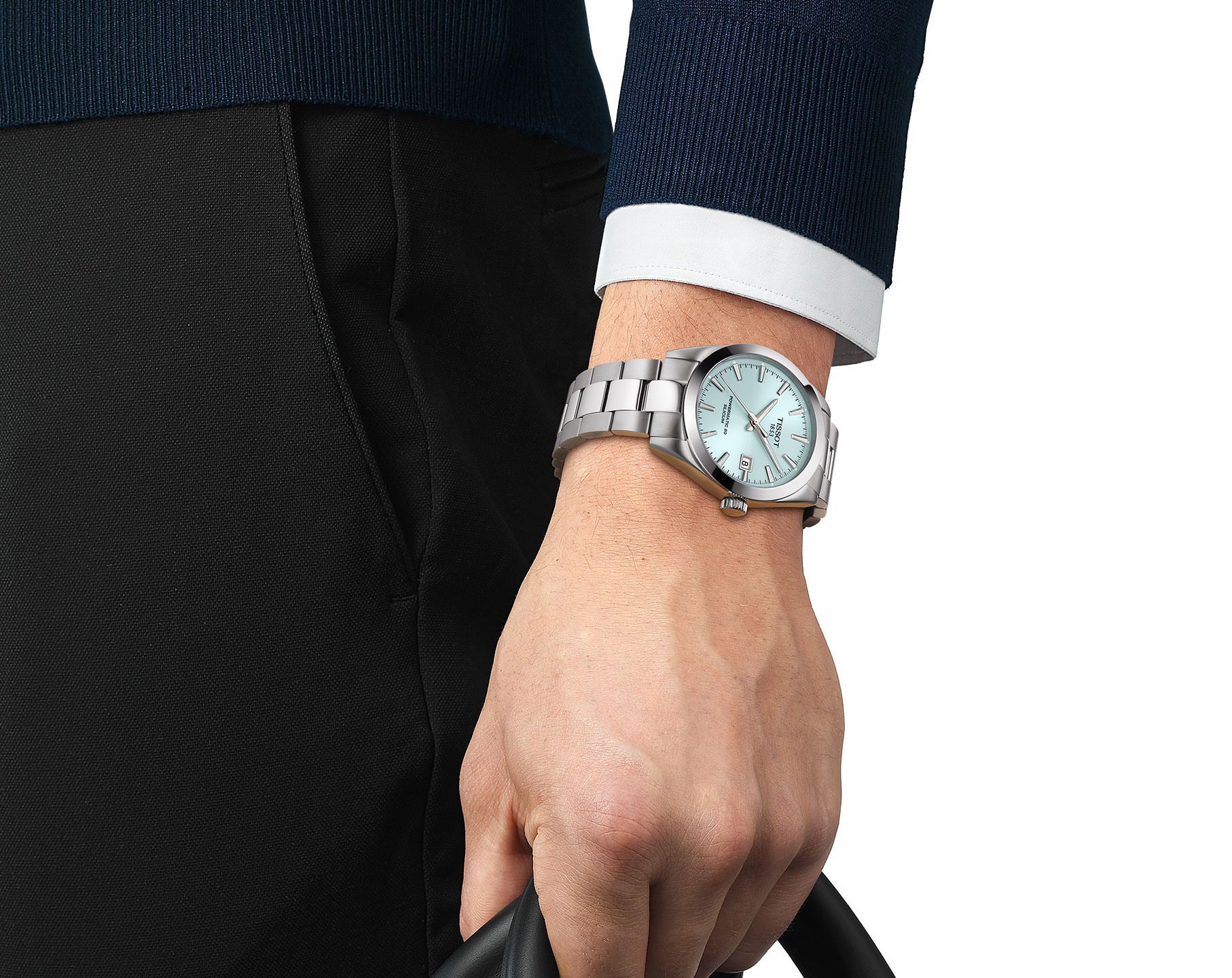 Tissot T-Classic Tissot Gentleman Blue Dial 40 mm Automatic Watch For Men - 4