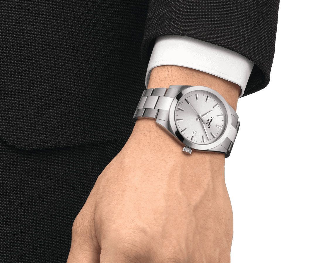 Tissot T-Classic Tissot Gentleman Silver Dial 40 mm Quartz Watch For Men - 5