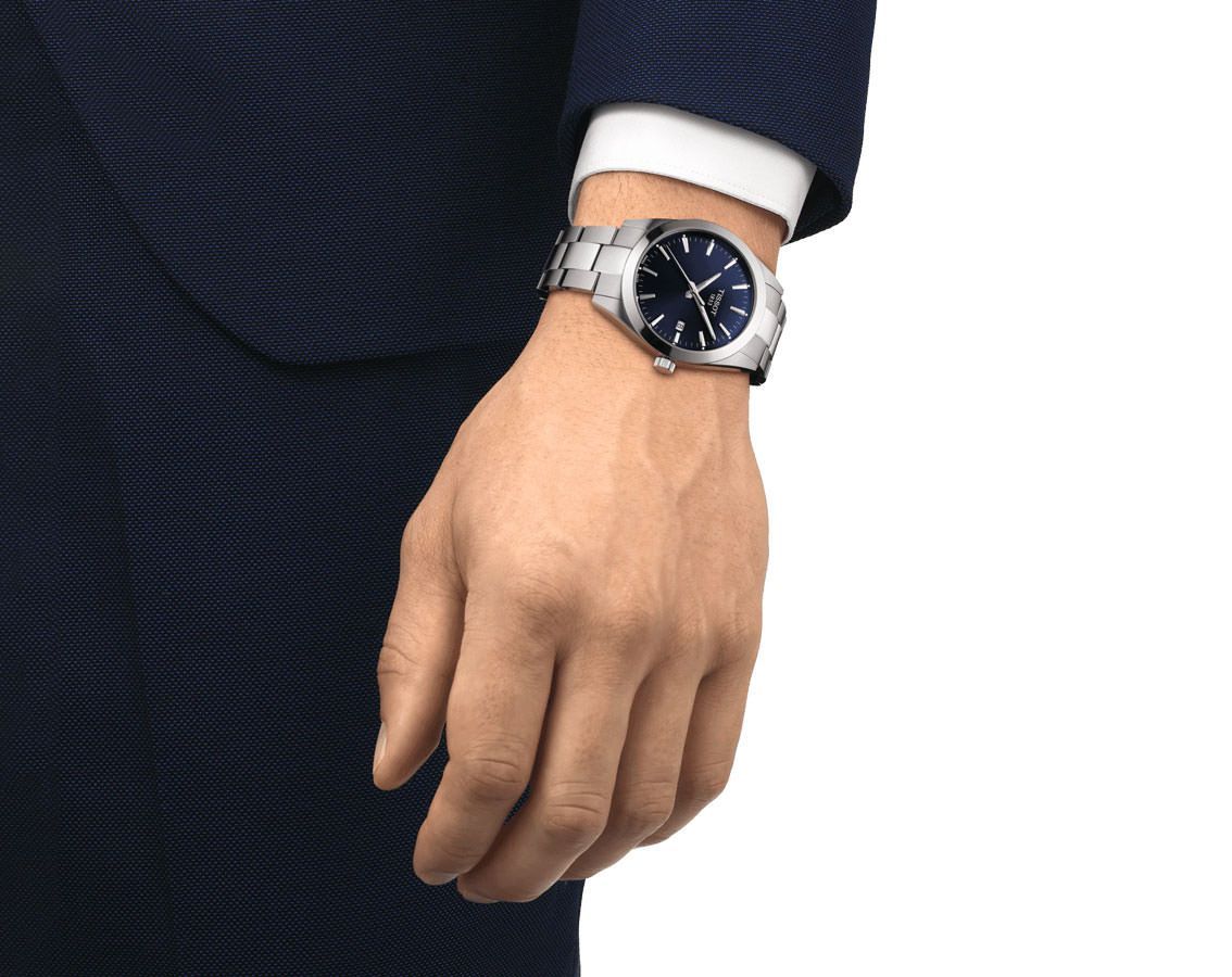 Tissot T-Classic Tissot Gentleman Blue Dial 40 mm Quartz Watch For Men - 5
