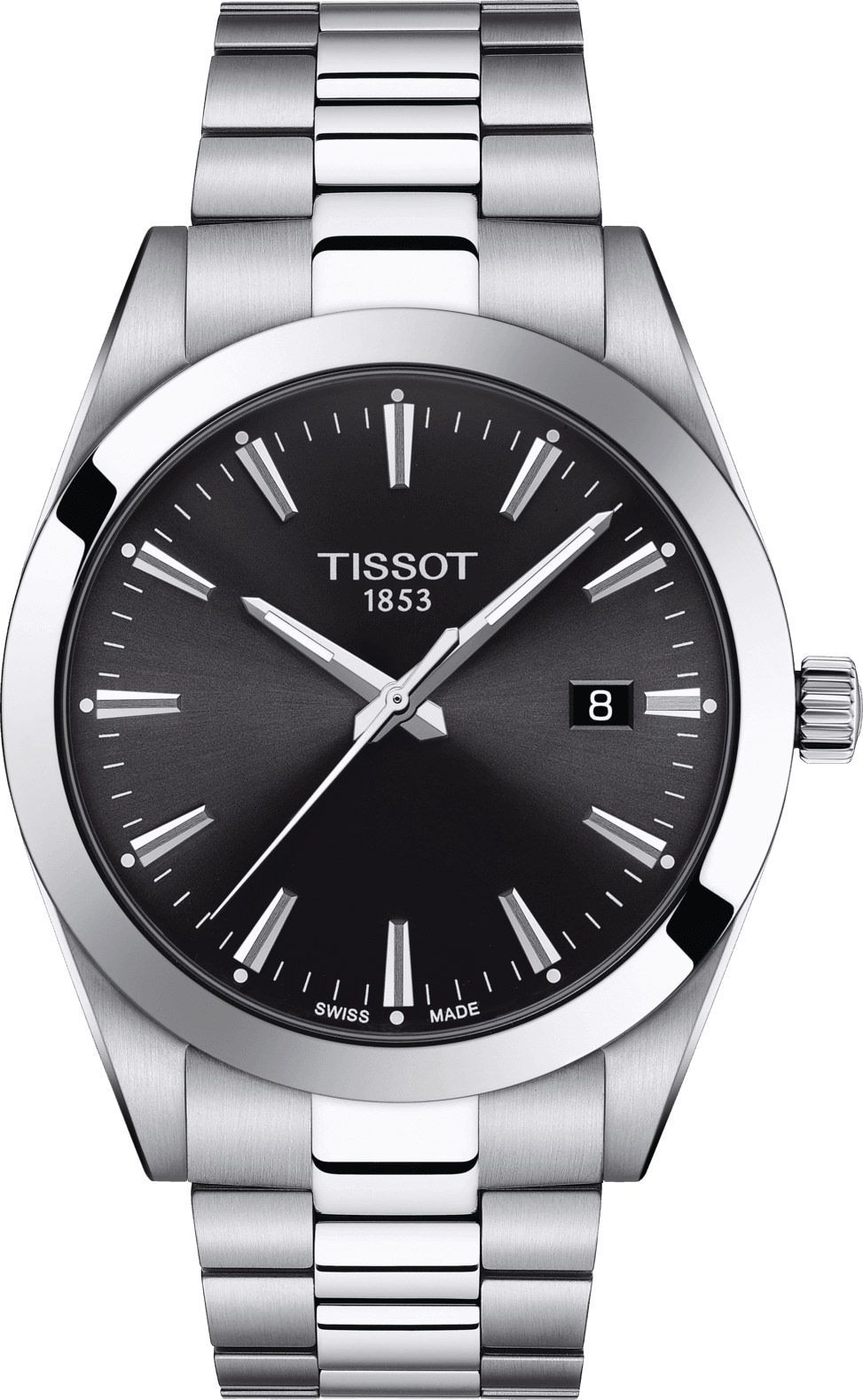 Tissot T-Classic Tissot Gentleman Black Dial 40 mm Quartz Watch For Men - 1
