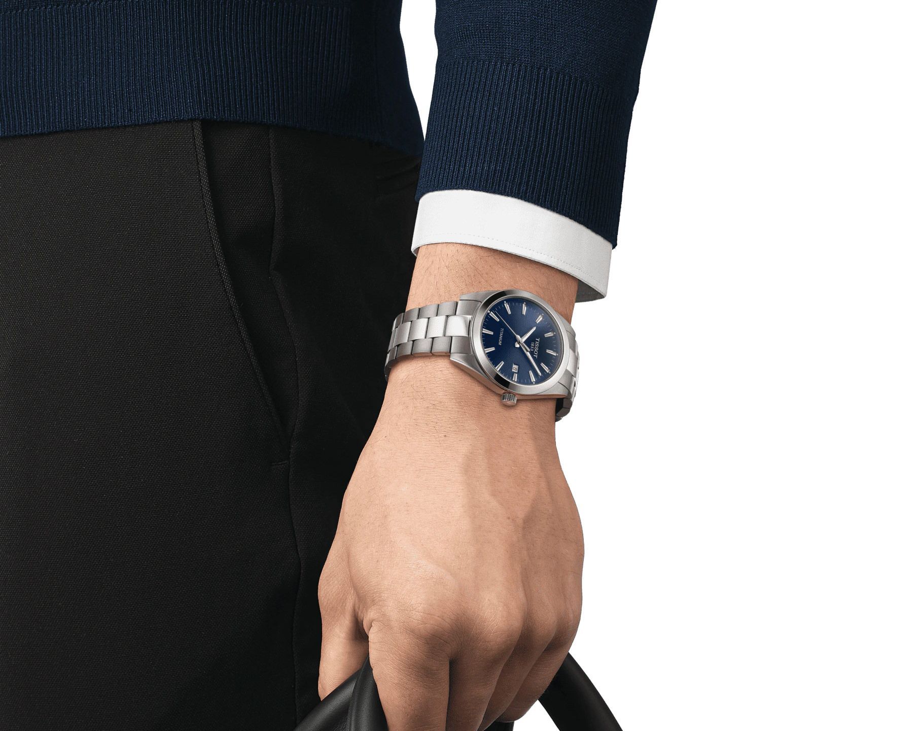 Tissot T-Classic Tissot Gentleman Blue Dial 40 mm Quartz Watch For Men - 4
