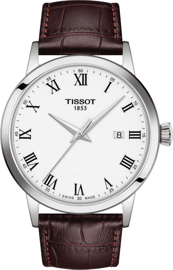 Tissot T-Classic Tissot Classic Dream White Dial 42 mm Quartz Watch For Men - 1