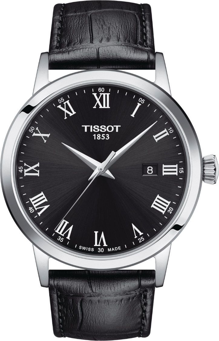 Tissot T-Classic Tissot Classic Dream Black Dial 42 mm Quartz Watch For Men - 1