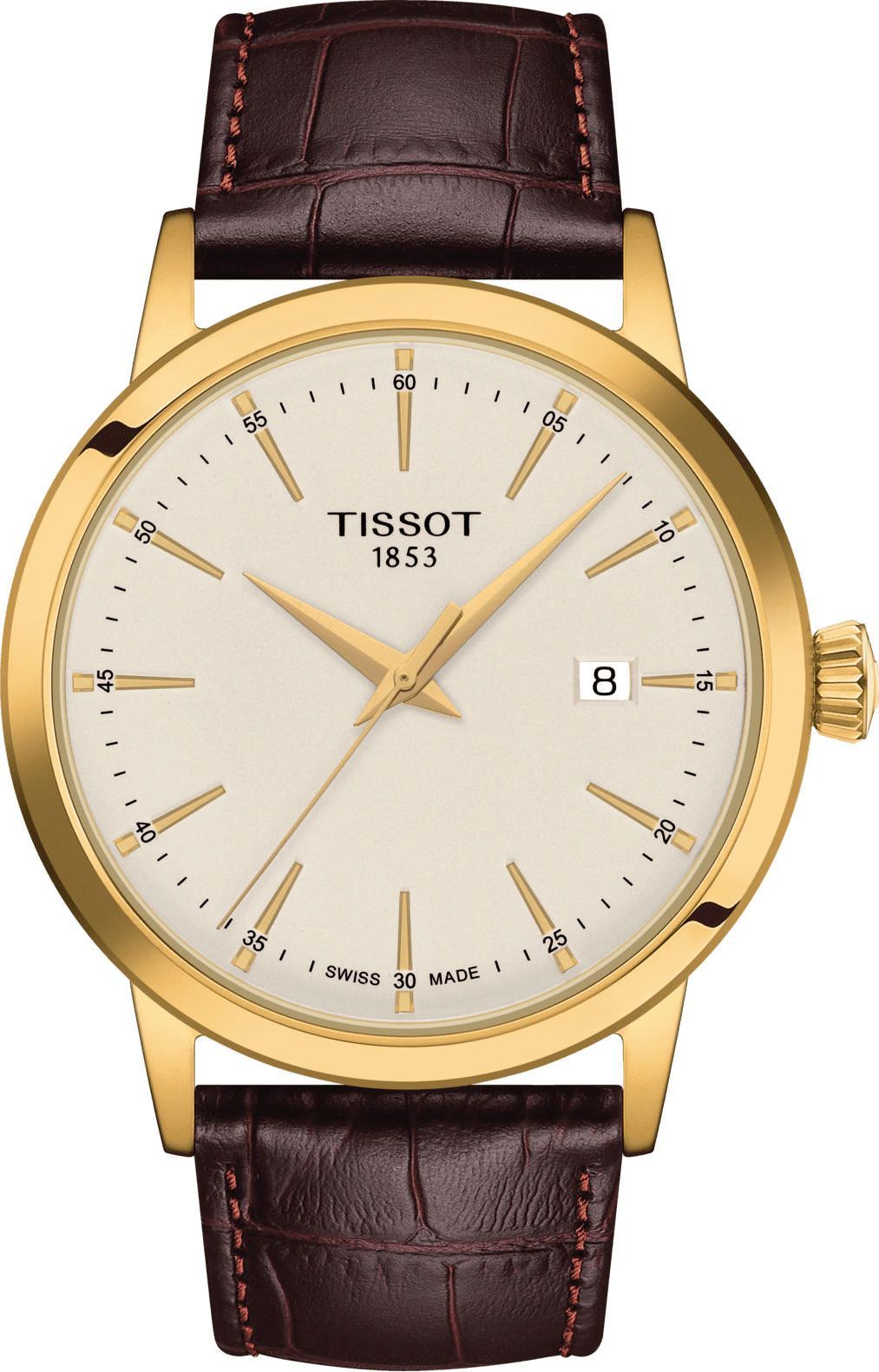 Tissot T-Classic Tissot Classic Dream Ivory Dial 42 mm Quartz Watch For Men - 1