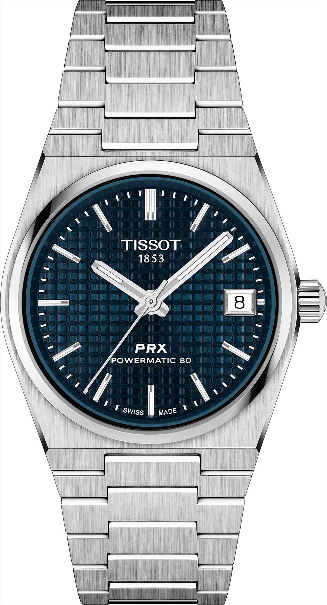Tissot T-Classic Tissot PRX Blue Dial 35 mm Automatic Watch For Women - 1