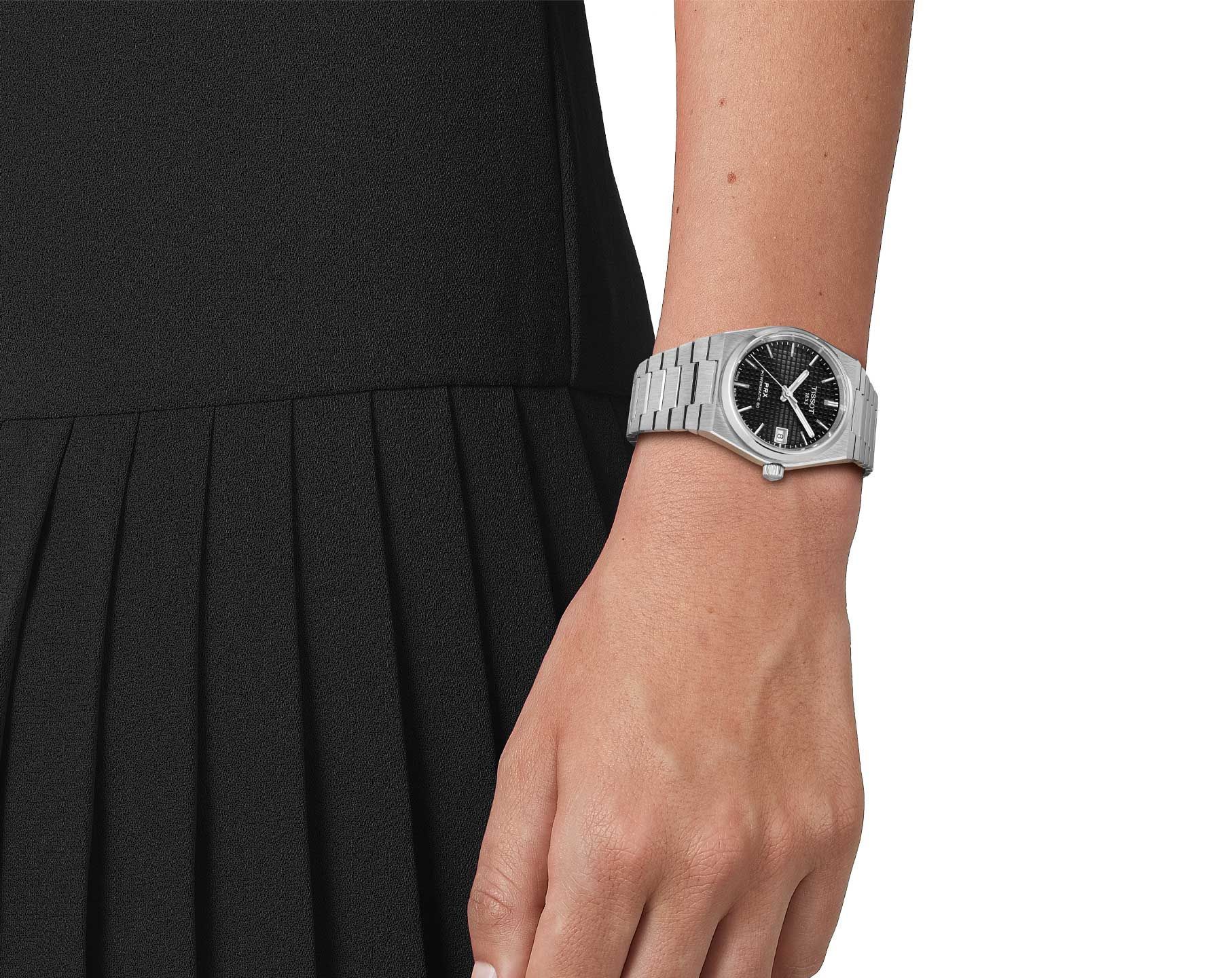 Tissot T-Classic Tissot PRX Black Dial 35 mm Automatic Watch For Women - 4