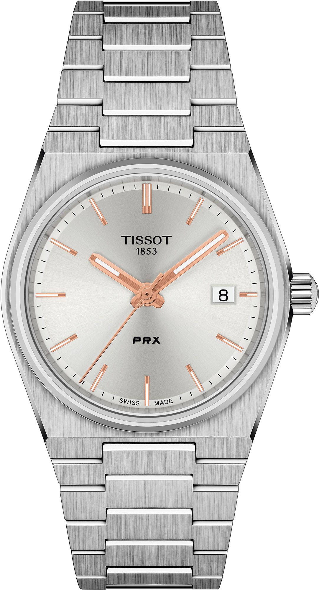 Tissot T-Classic Tissot PRX Silver Dial 35 mm Quartz Watch For Unisex - 1
