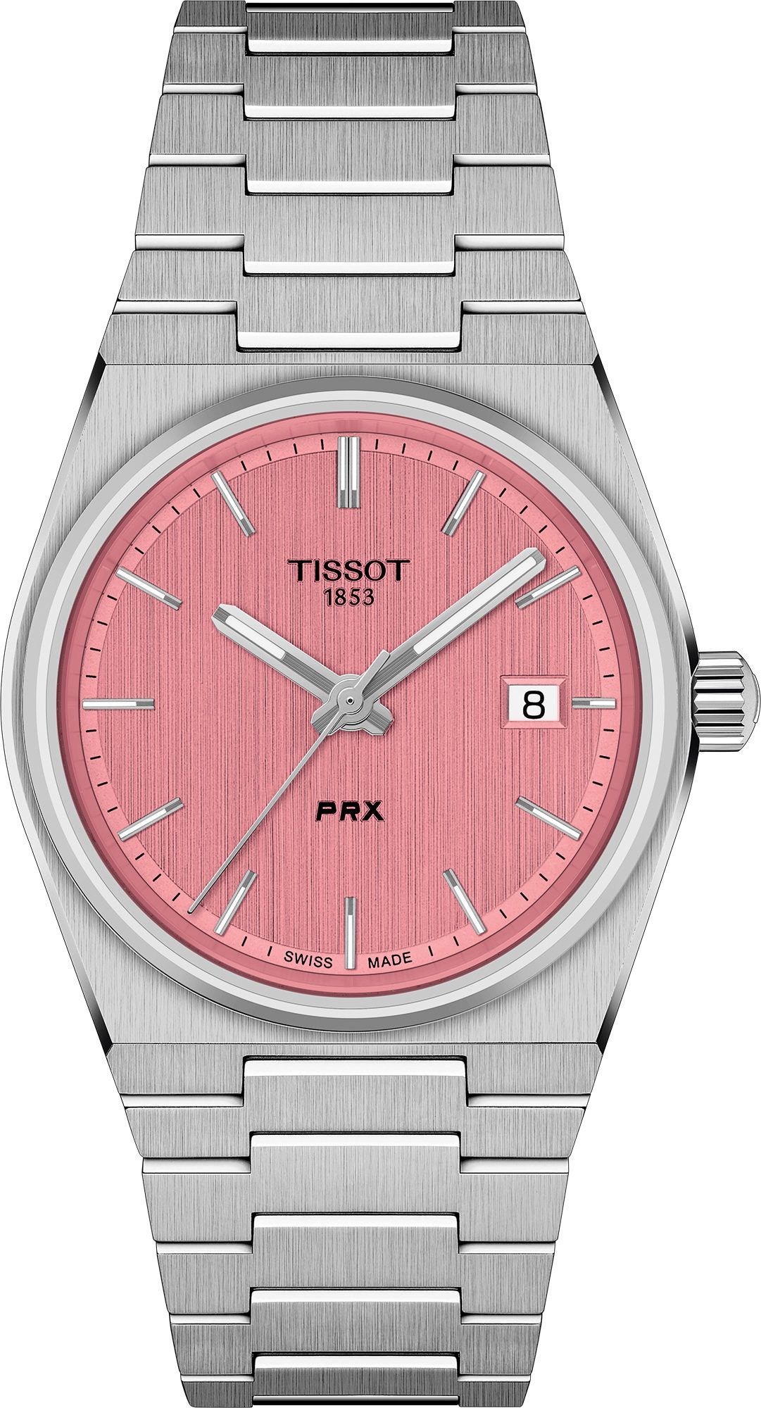 Tissot T-Classic Tissot PRX Pink Dial 35 mm Quartz Watch For Unisex - 1