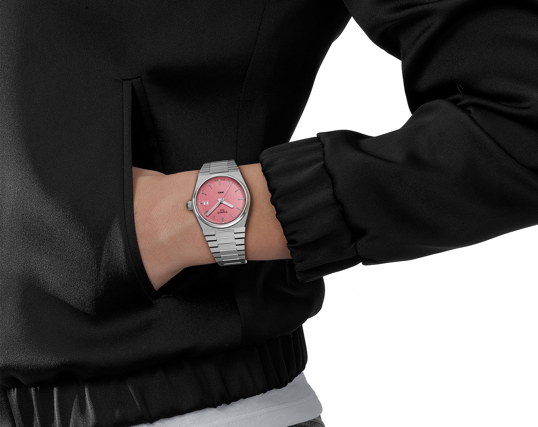 Tissot T-Classic Tissot PRX Pink Dial 35 mm Quartz Watch For Unisex - 4