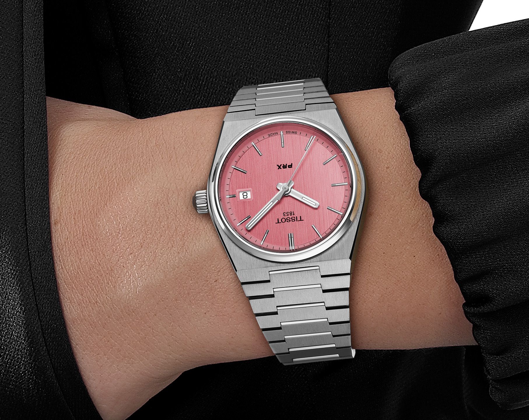 Tissot T-Classic Tissot PRX Pink Dial 35 mm Quartz Watch For Unisex - 5