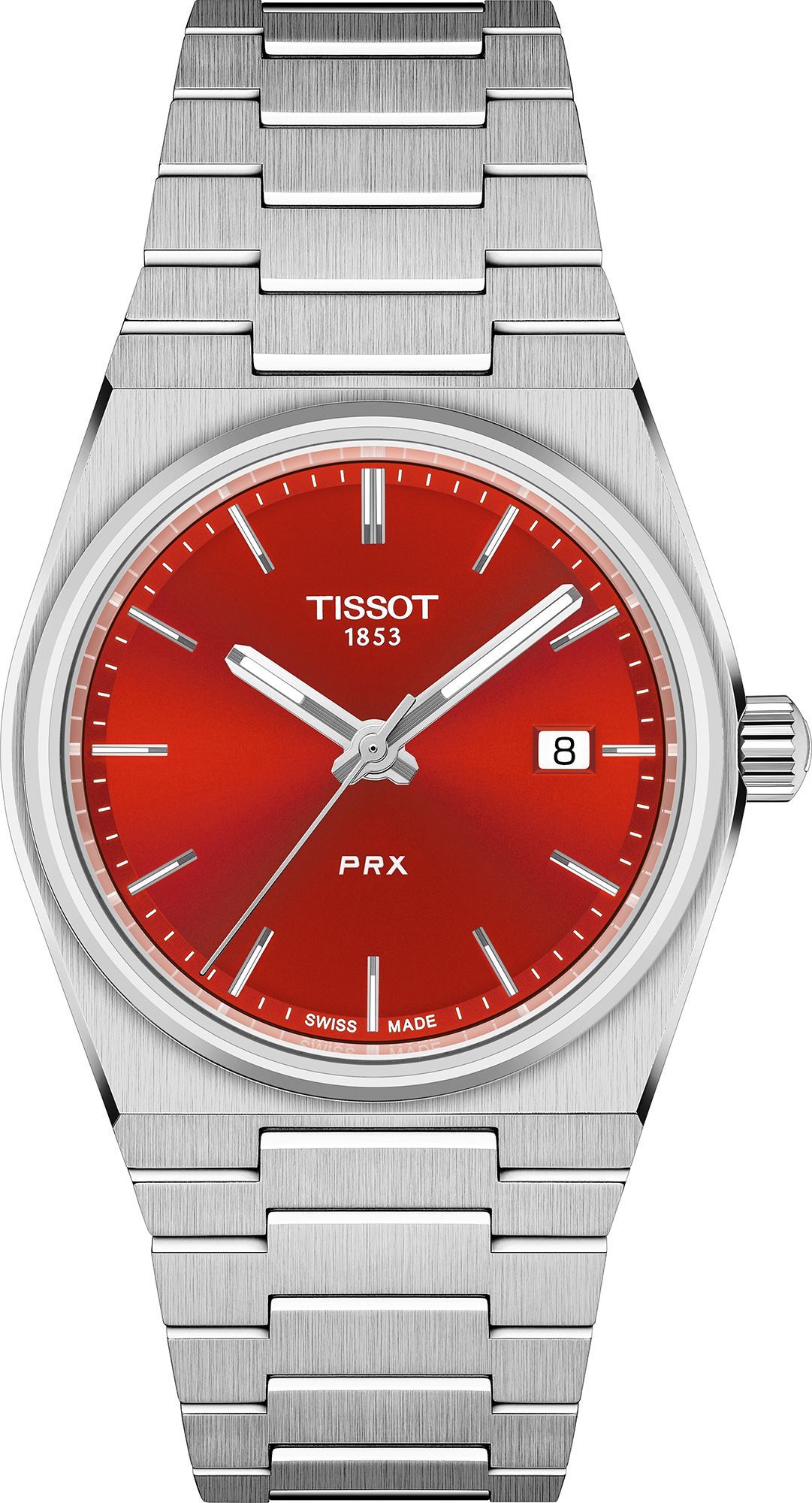 Tissot T-Classic Tissot PRX Red Dial 35 mm Quartz Watch For Women - 1
