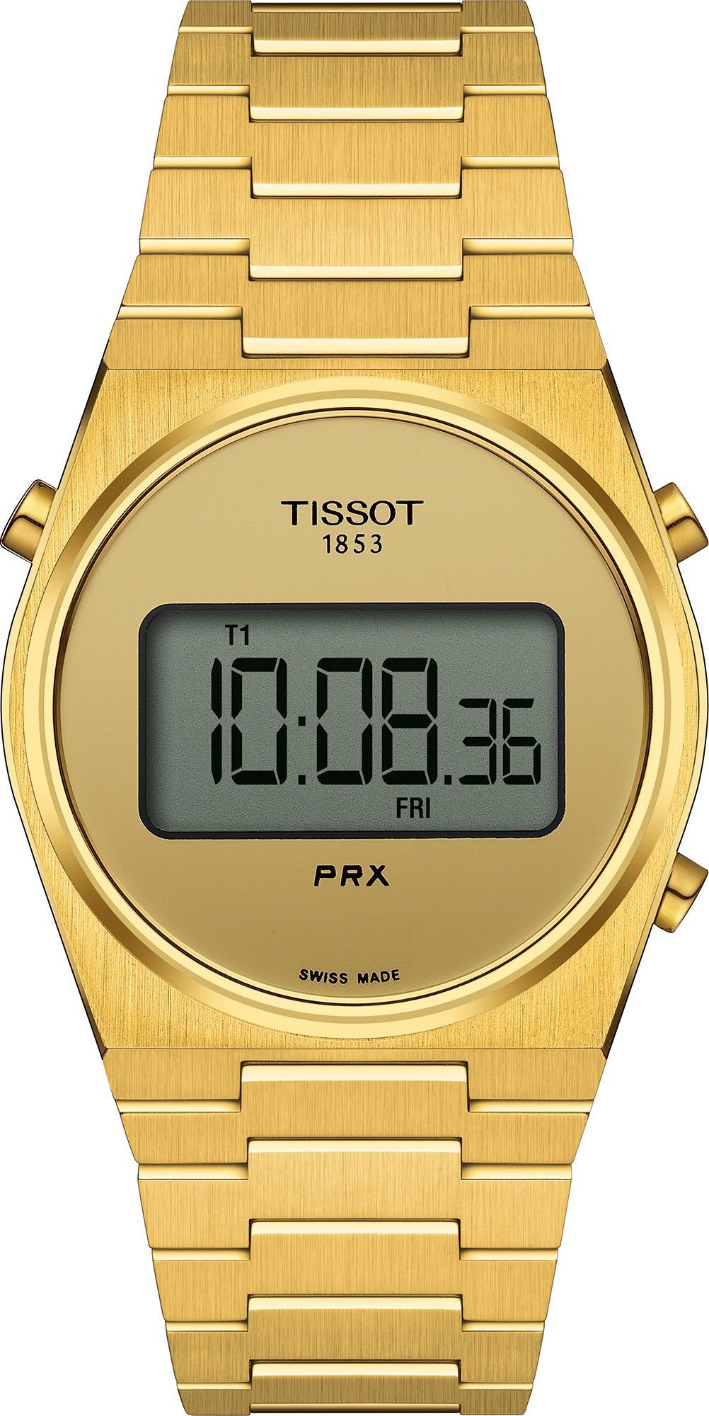 Tissot T-Classic Tissot PRX Gold Dial 35 mm Quartz Watch For Women - 1